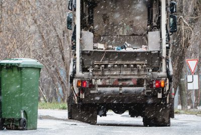 Winter garbage pickup